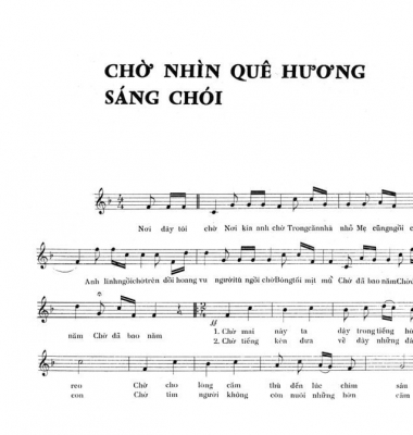 Chờ nhìn quê hương sáng chói