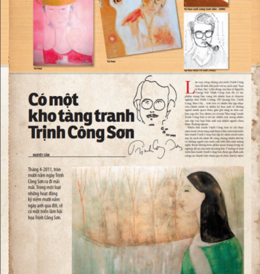 There is a treasure trove of Trinh Cong Son paintings